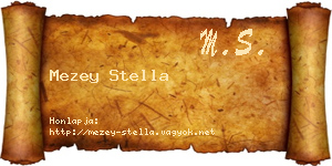 Mezey Stella névjegykártya